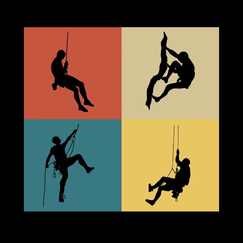 Retro Vintage Klettern