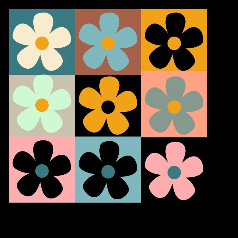 Retro Gänseblümchen Blumen