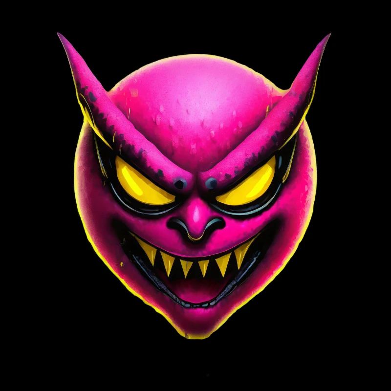 Pinker böser Smilie