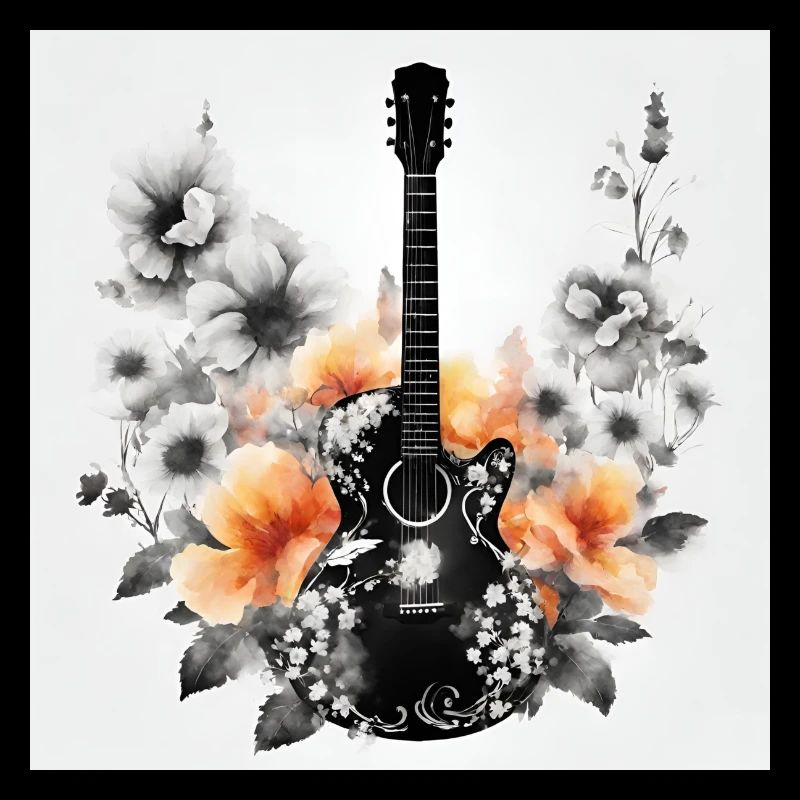 GUITARE EN FLEURS