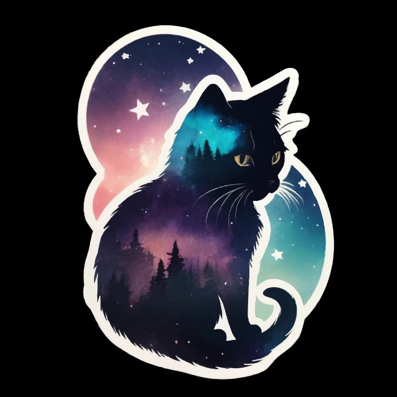 Chat dans les étoiles