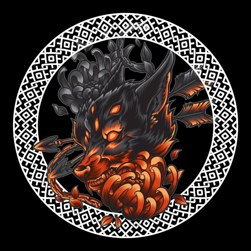 Fenrir and magic circle