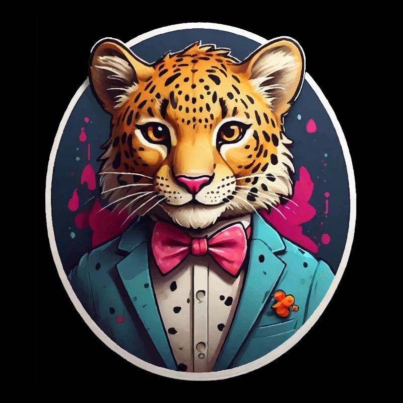 Lustiges Comic Leopard