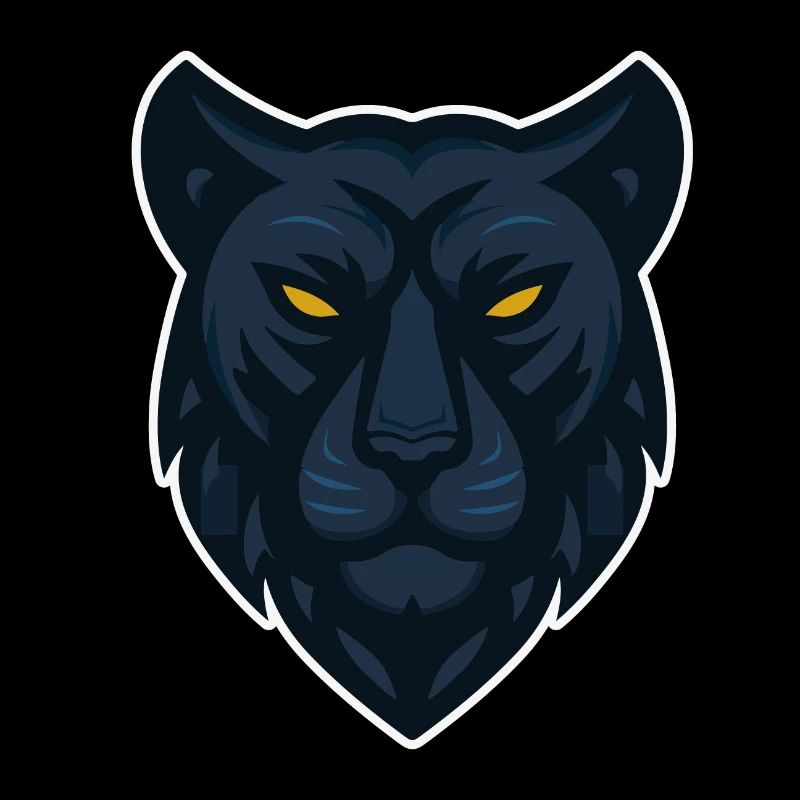 Maskottchen Panther Kopf Design