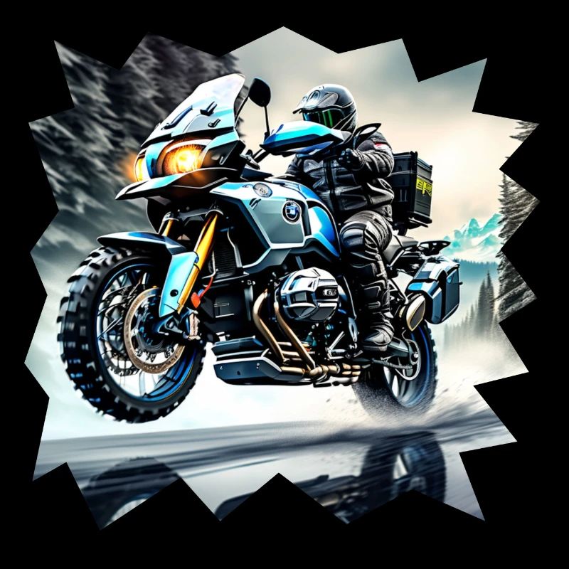 Surface de route mouillée de moto