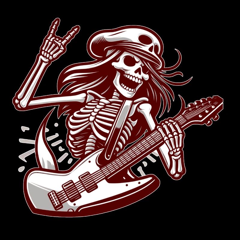 Femme rockeuse et guitariste