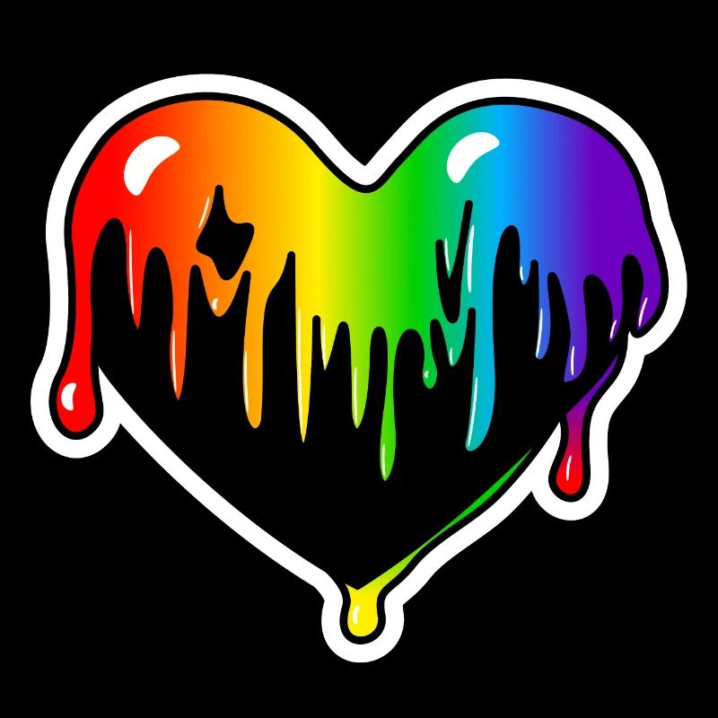 Sticky Heart Drips: Sticky Queer Pride