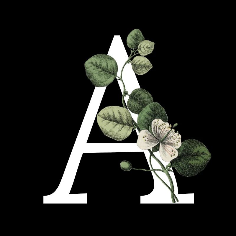 Buchstabe A Grüne Botanik