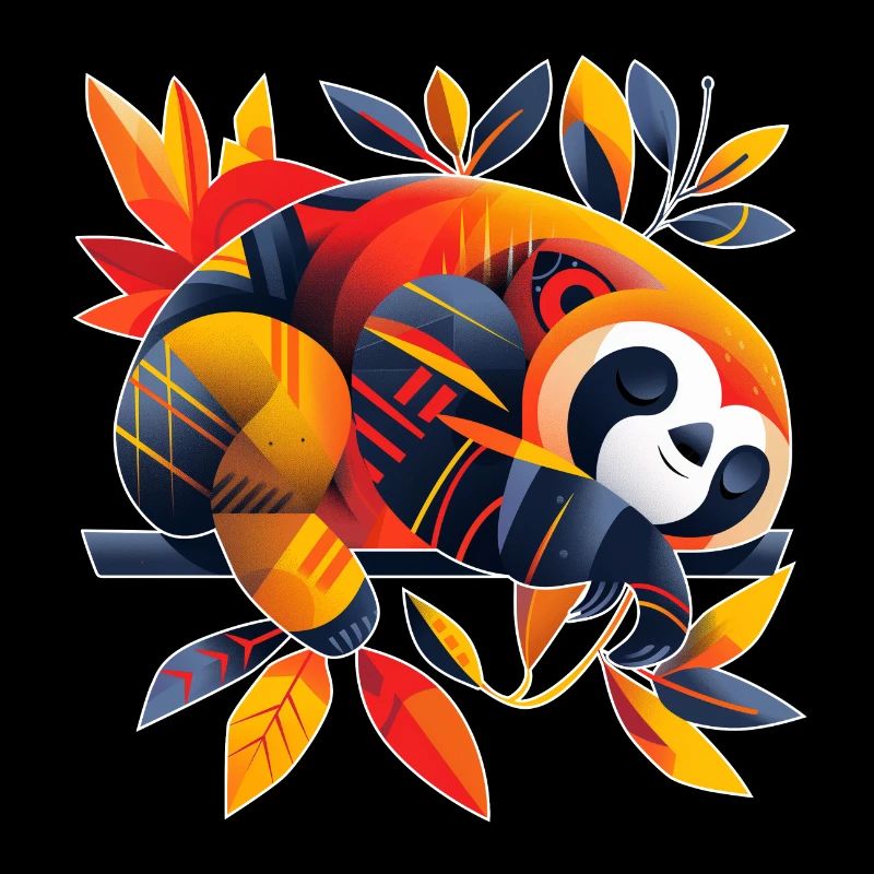 Faultier | abstraktes Kunstwerk