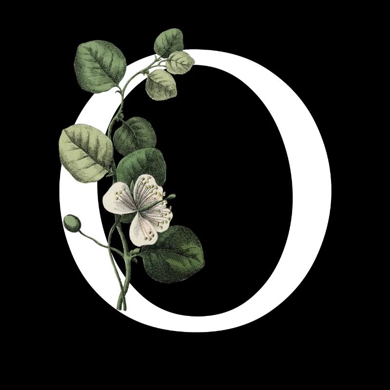 Letter O Green Botany