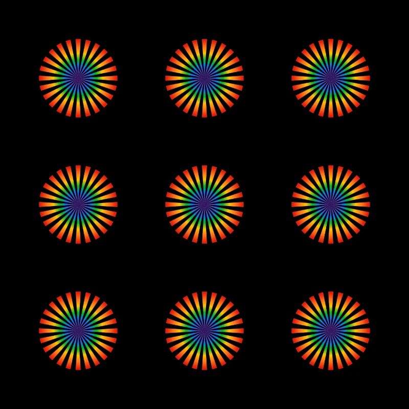 Rainbow flowers
