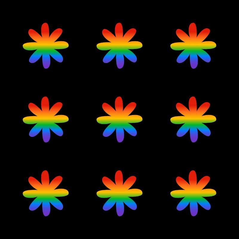 Fleurs arc-en-ciel