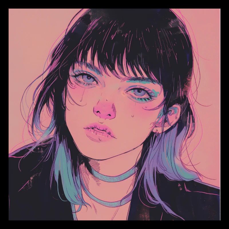 Impression de mode de haute qualité de fille anime des années 80
