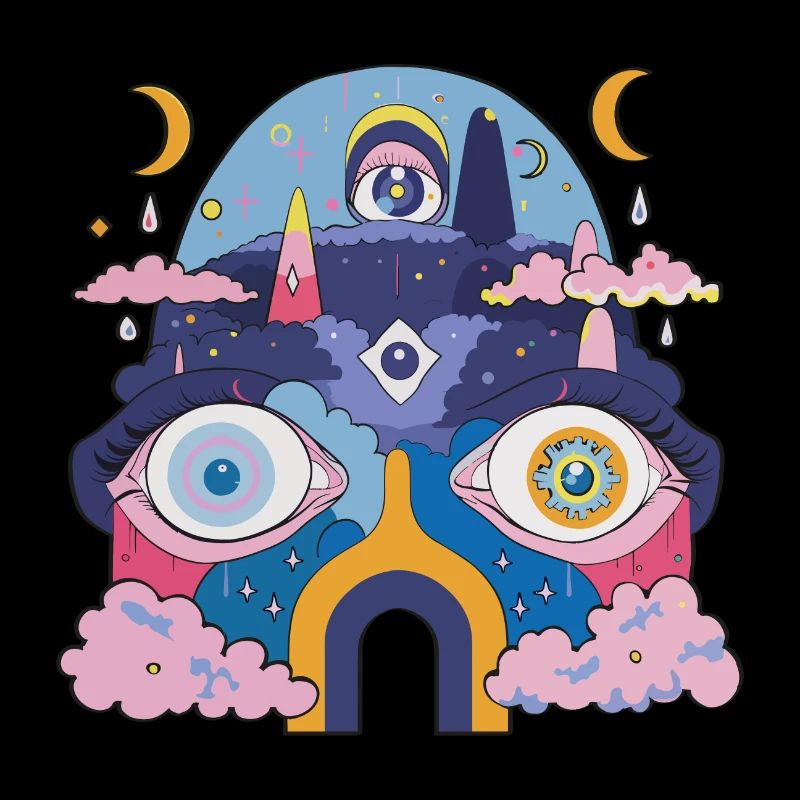 Psychedelischer Roboter