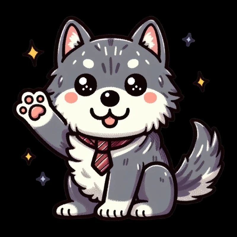 Süßer kleiner Wolf