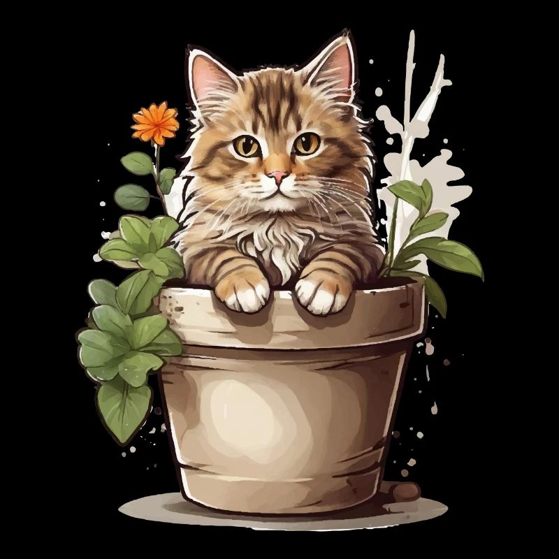 Süße Katze Blume