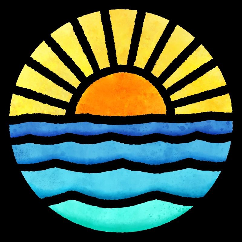 Coucher de soleil rétro