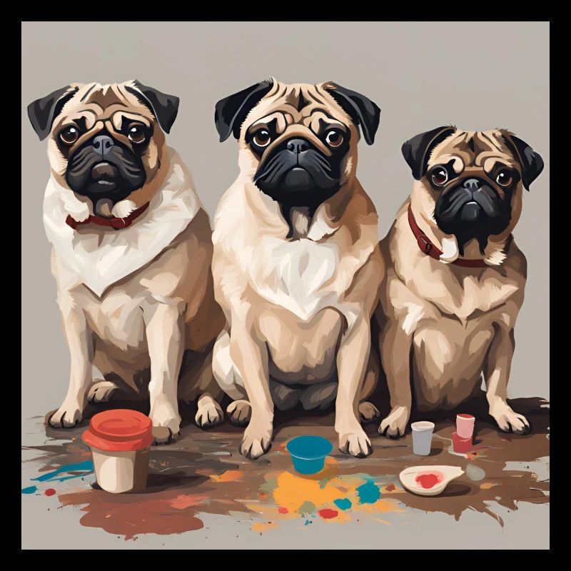 Mops Kunst Pug Art
