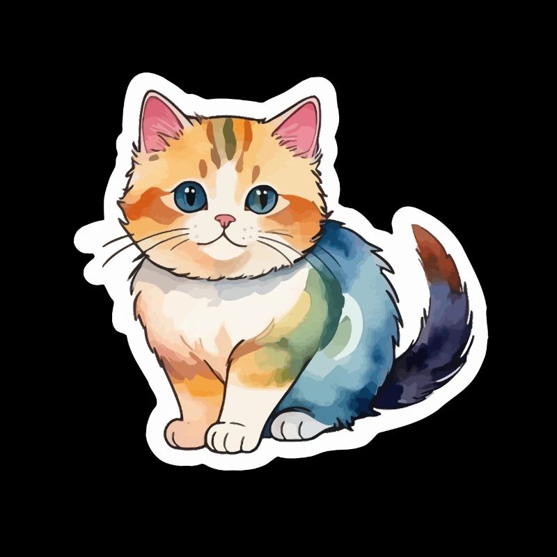 Munchkin Teckel Chat Aquarelle