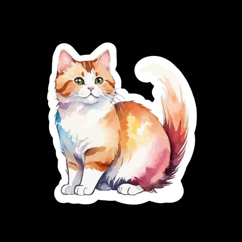 Munchkin Teckel Chat Aquarelle