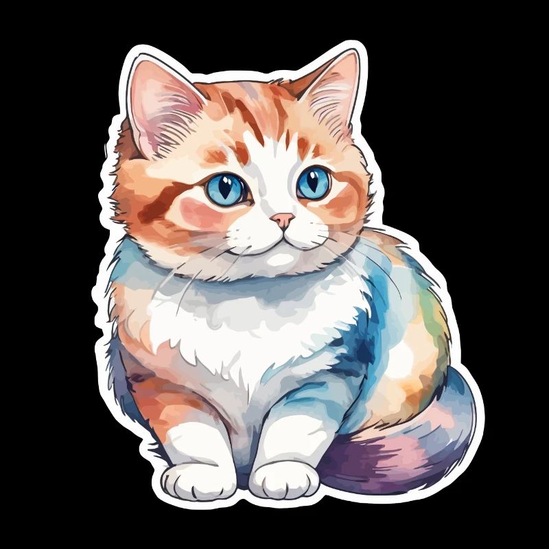 Munchkin Teckel Chat Aquarelle