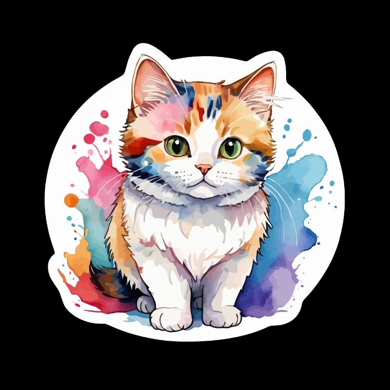 Munchkin Teckel Chat Aquarelle