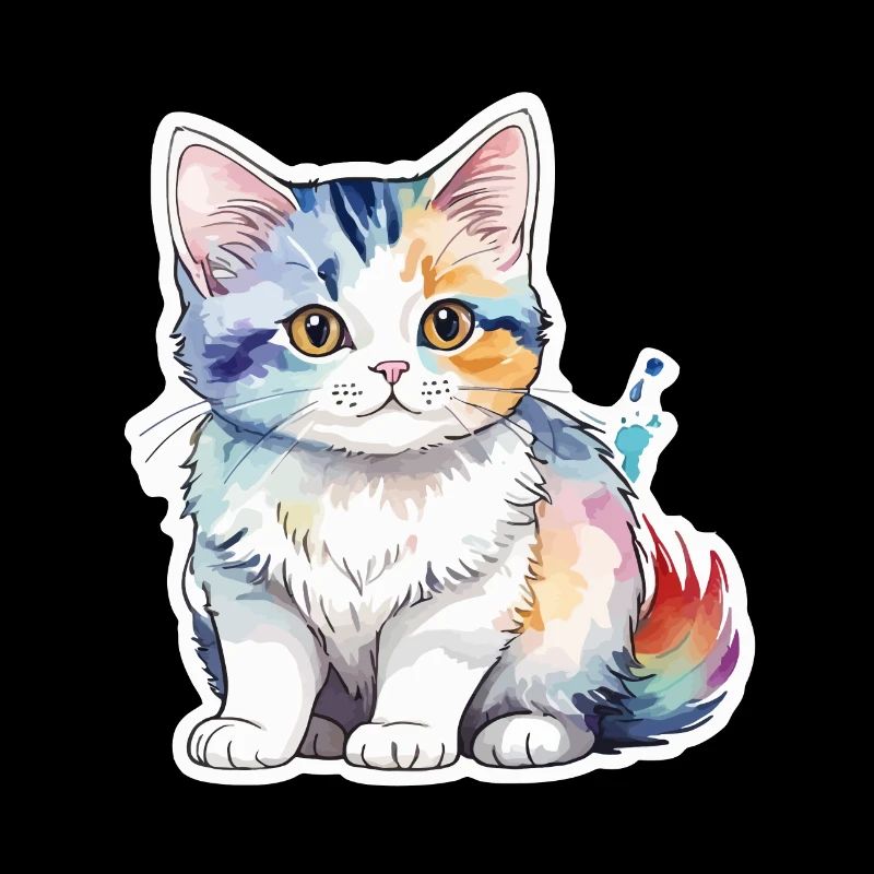 Munchkin Teckel Chat Aquarelle