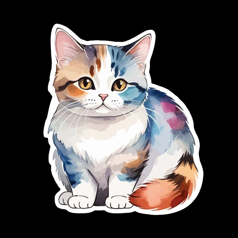 Munchkin Teckel Chat Aquarelle