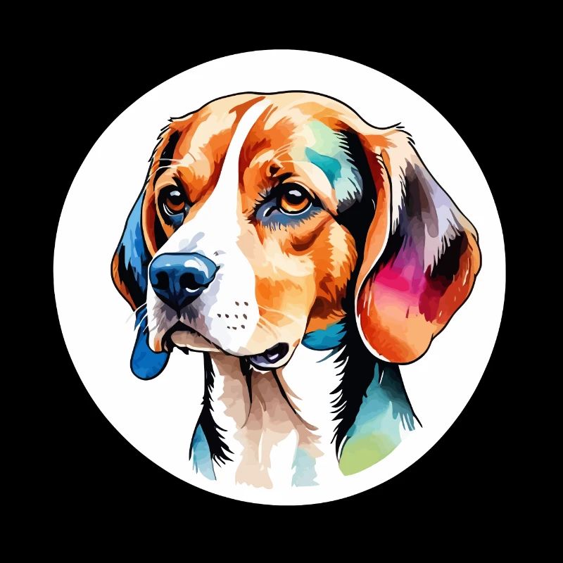 Beagle Wasserfarben