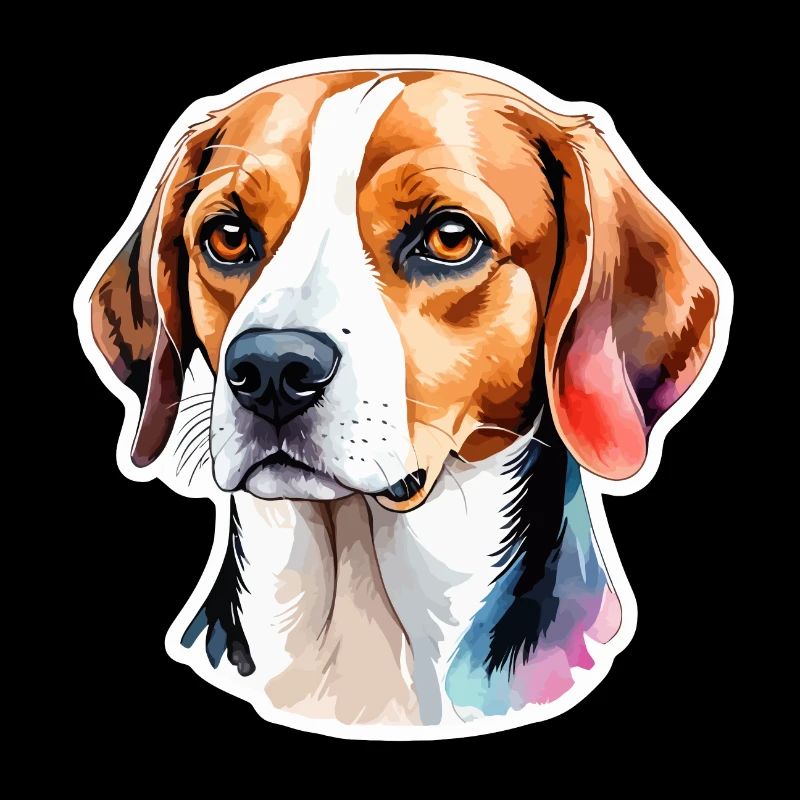 Beagle Wasserfarben