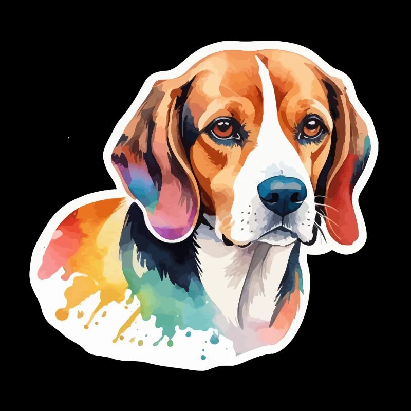 Beagle Wasserfarben