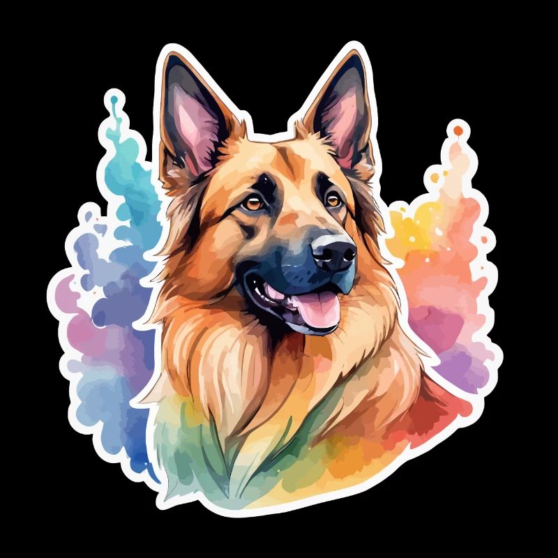 Belgian Shepherd Watercolor