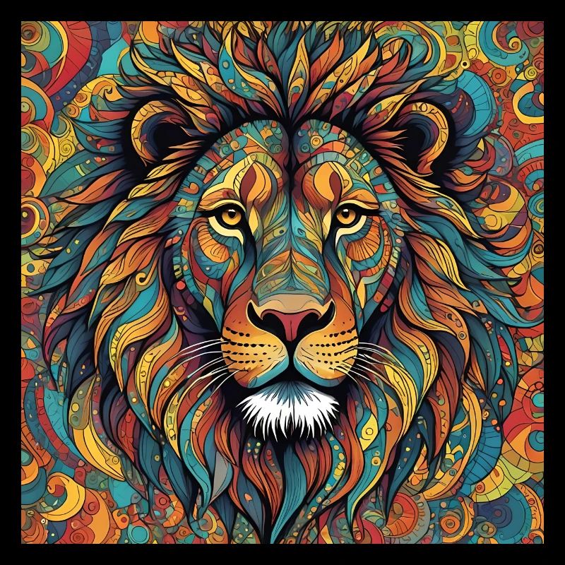 Lion coloured