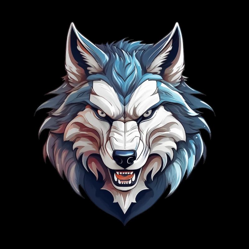 Wildes wütendes Tier Wolf Husky Maskottchen cool