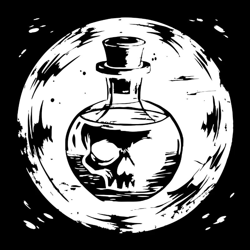Potion de la mort - Le crâne dans la potion