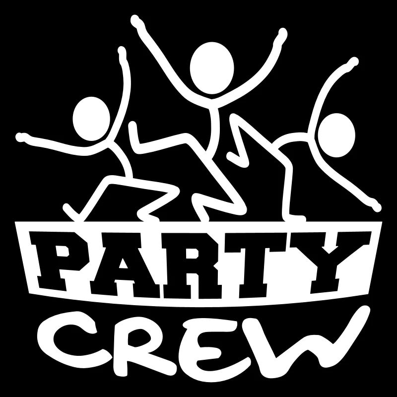 3 Party Crew Strichmännchen Team Freunde Mitglied