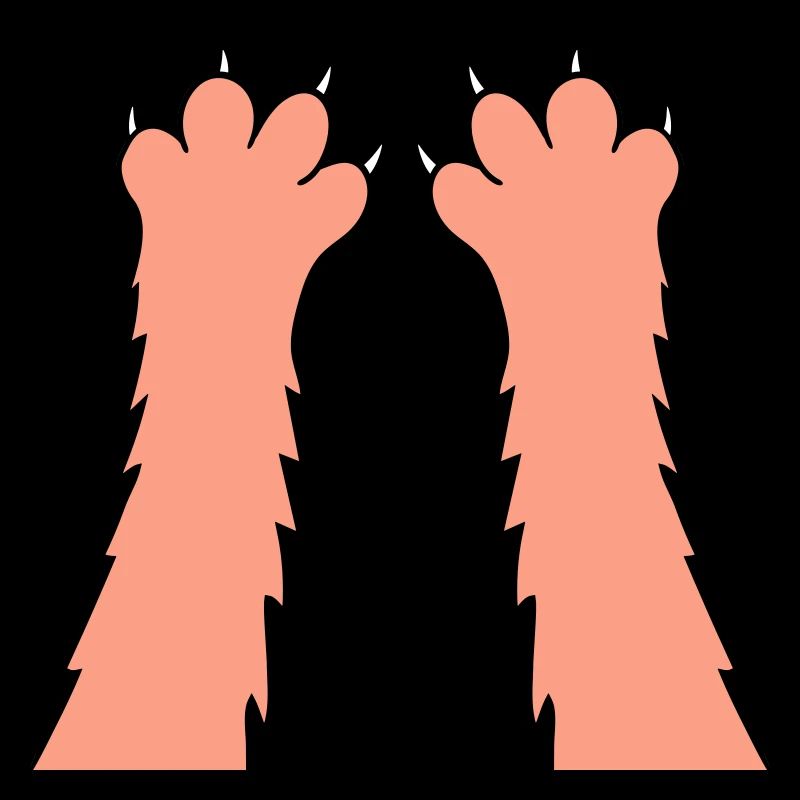 Chats, griffes, pattes, pattes, griffes acérées, grattage