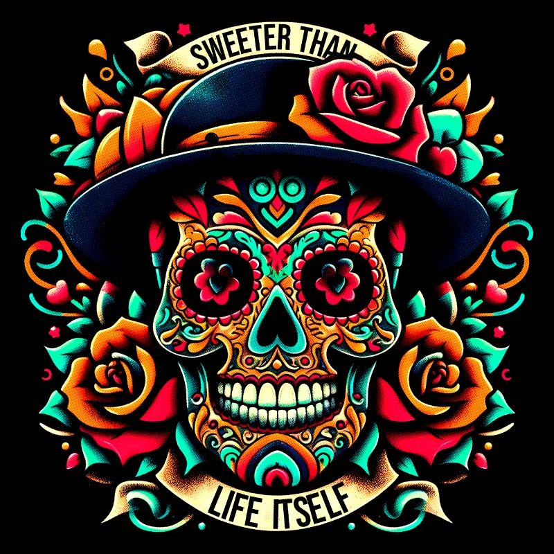 Mexican Catrina Skull - Sweeter Than Life Itself