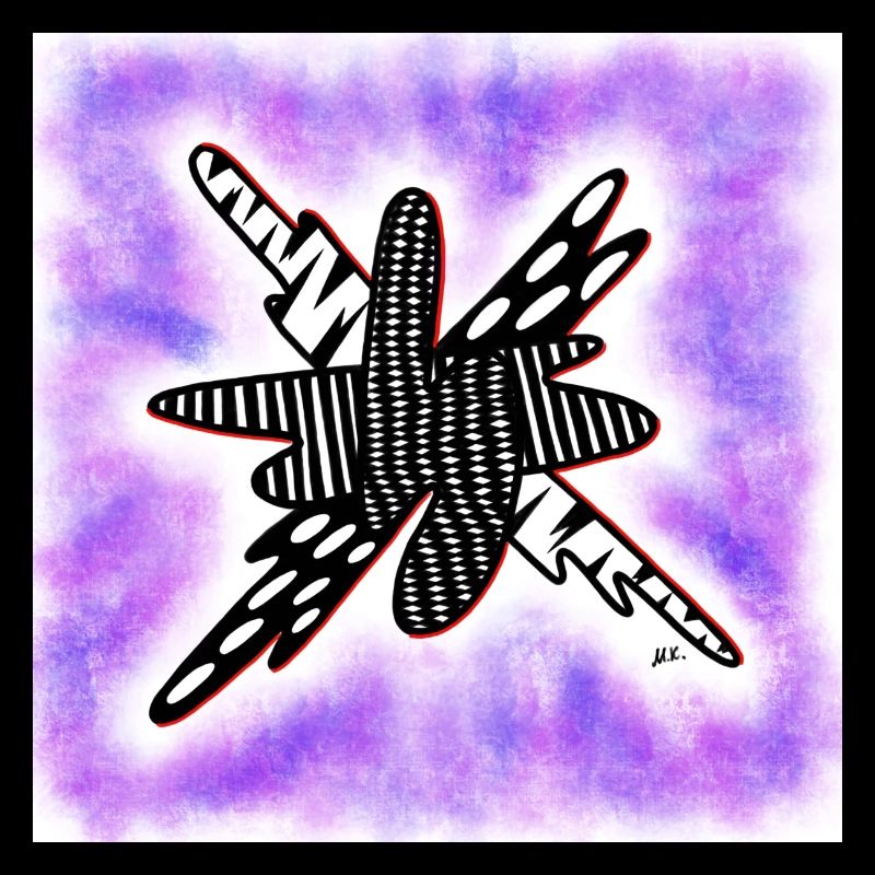 Blob à motifs créatifs sur violet