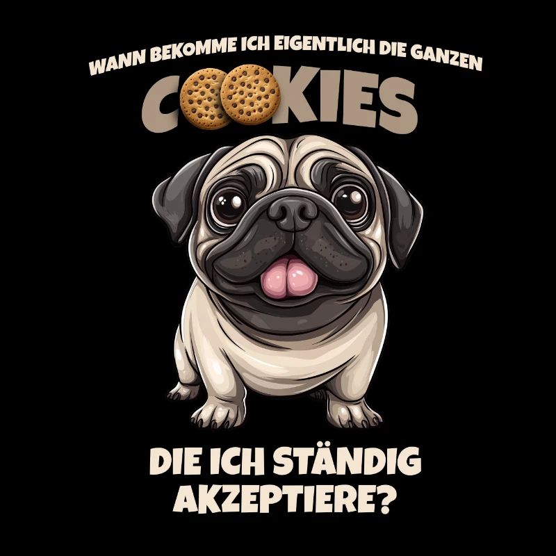lustiger Spruch mit Mops Hunde Geschenkidee