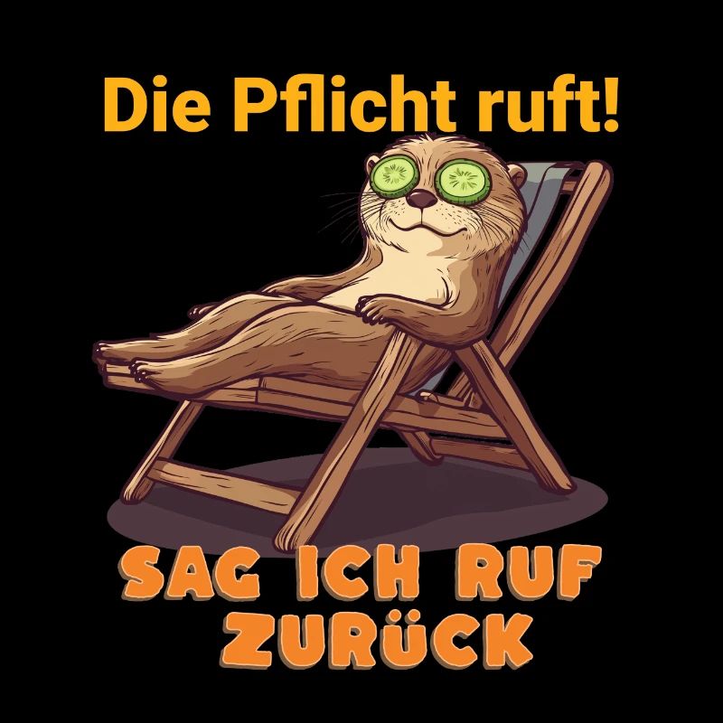 Lustige Otter Geschenkidee mit witzigem Spruch