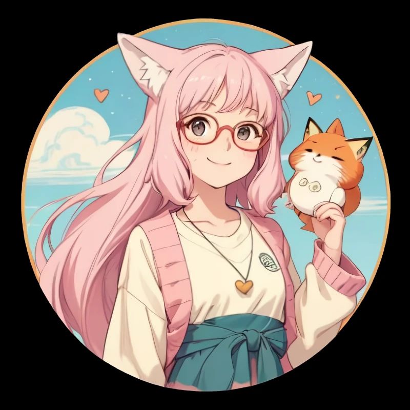 Fox Girl: Anime Style Charm with a Fox