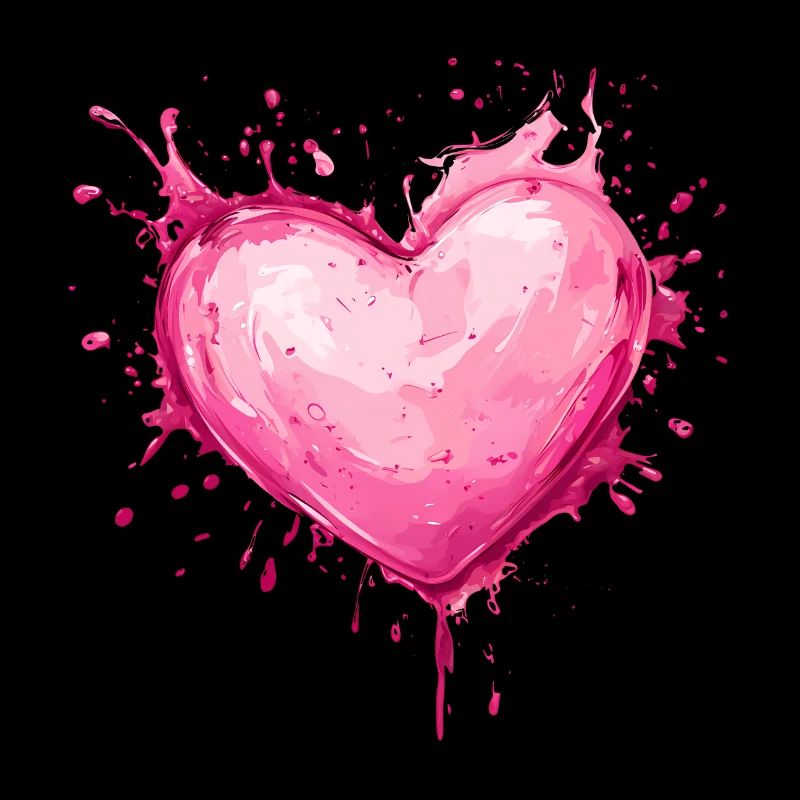 Pinkes Herz Valentinstag Geschenk