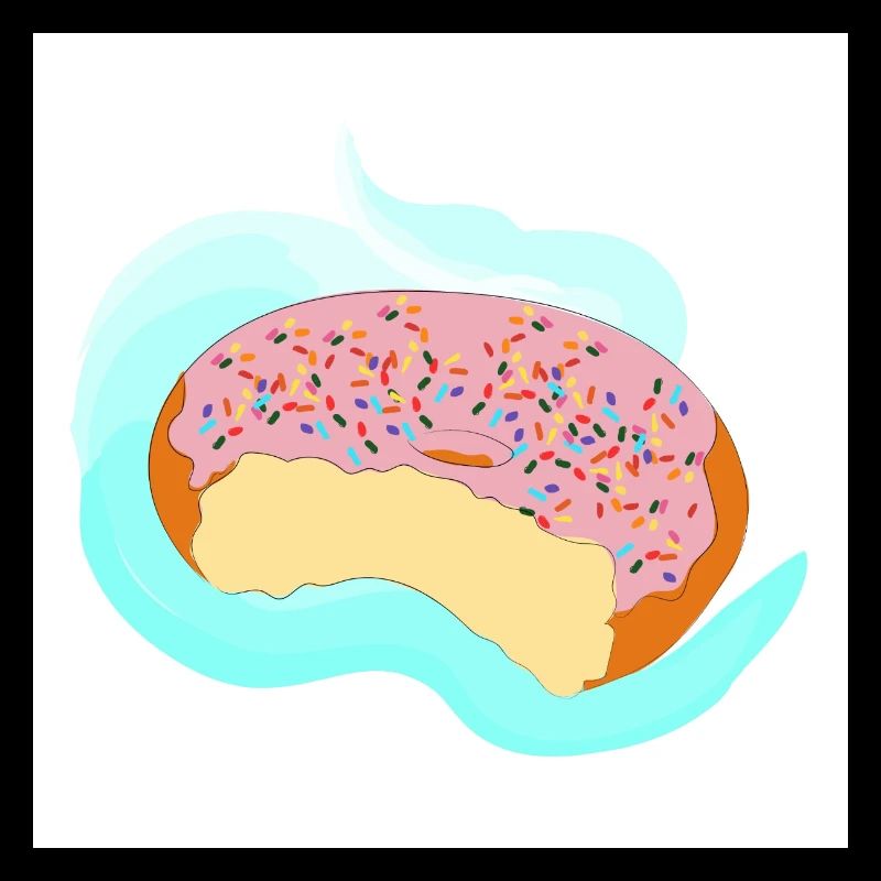 Beignet de glaçage rose