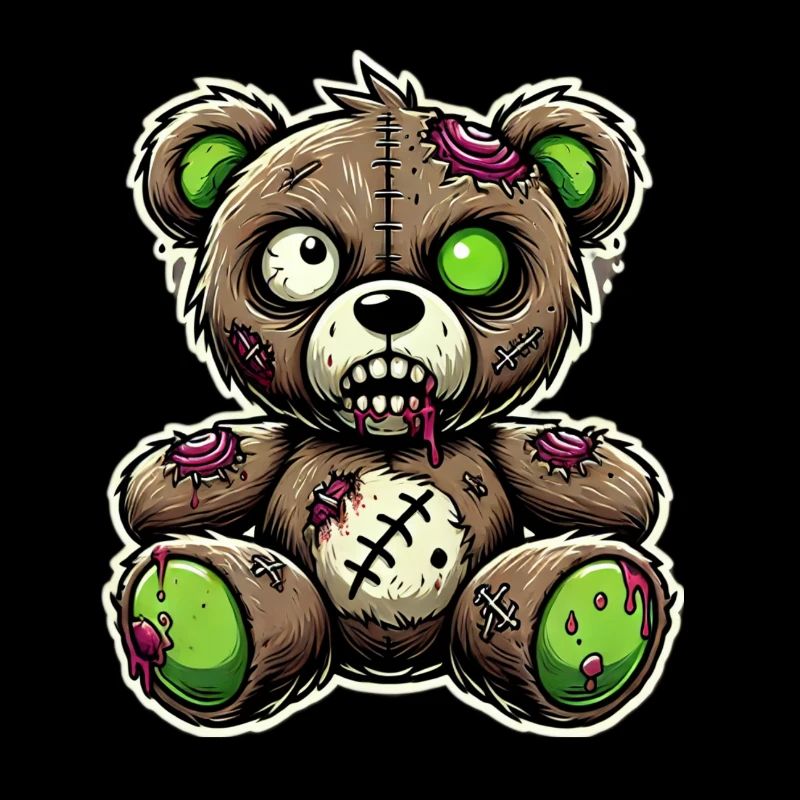Zombie Teddy Bear, Teddy, Horror, Funky, Cute
