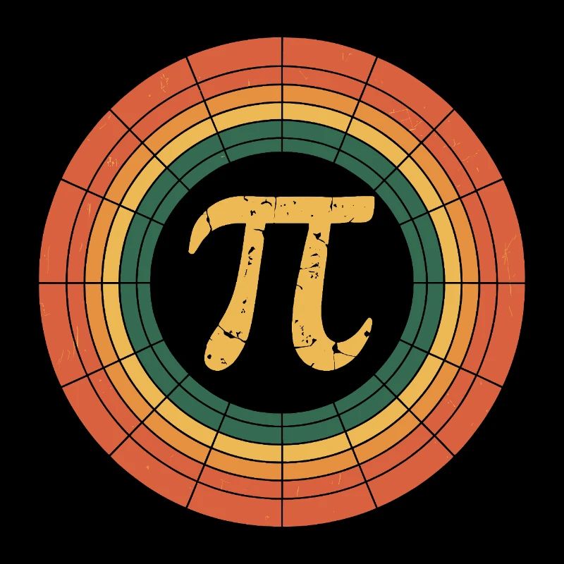 Retro Style Pi Tag Geometrische Musterkunst