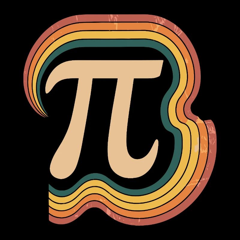 Conception rétro de symbole Pi pour Pi Tag