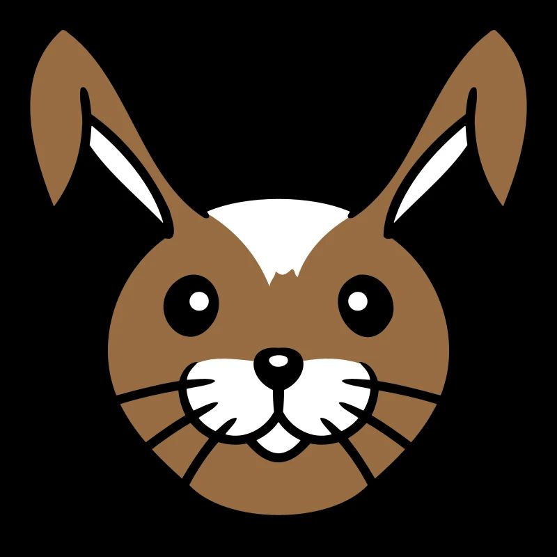 Lapin Drôle Visage Sourire Heureux Amical