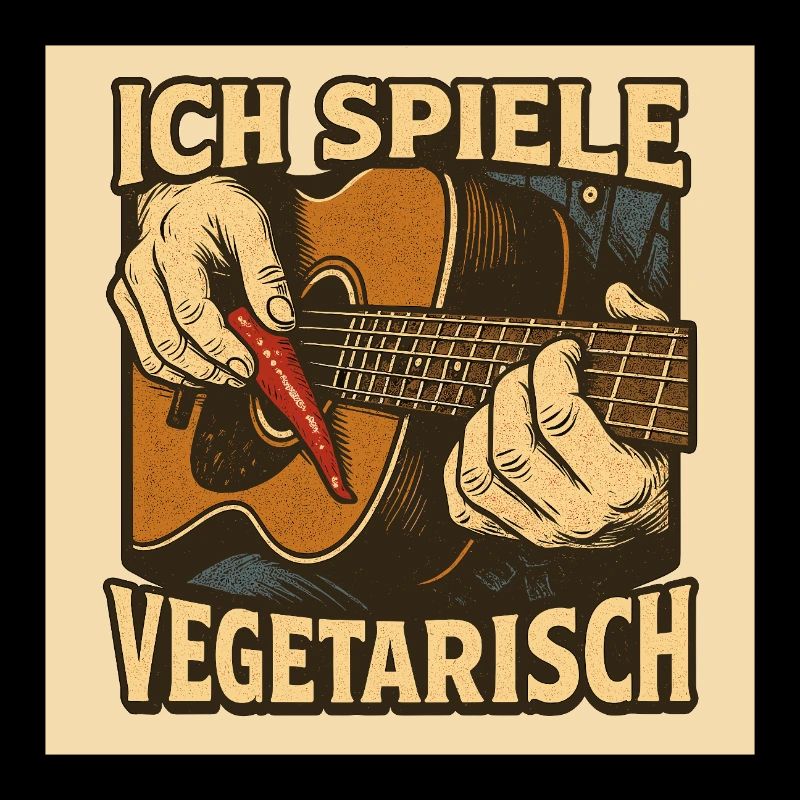 Gitarre ich spiele vegetarisch