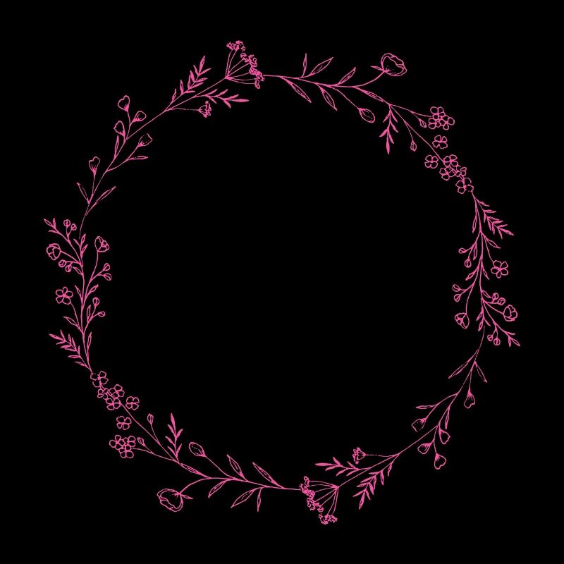 Cercle de fleurs de fleurs roses